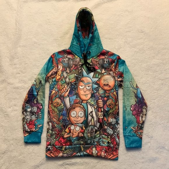 Rick And Morty Adult Pullover Graphic Print Sweatshirt Size Medium - Picture 1 of 10